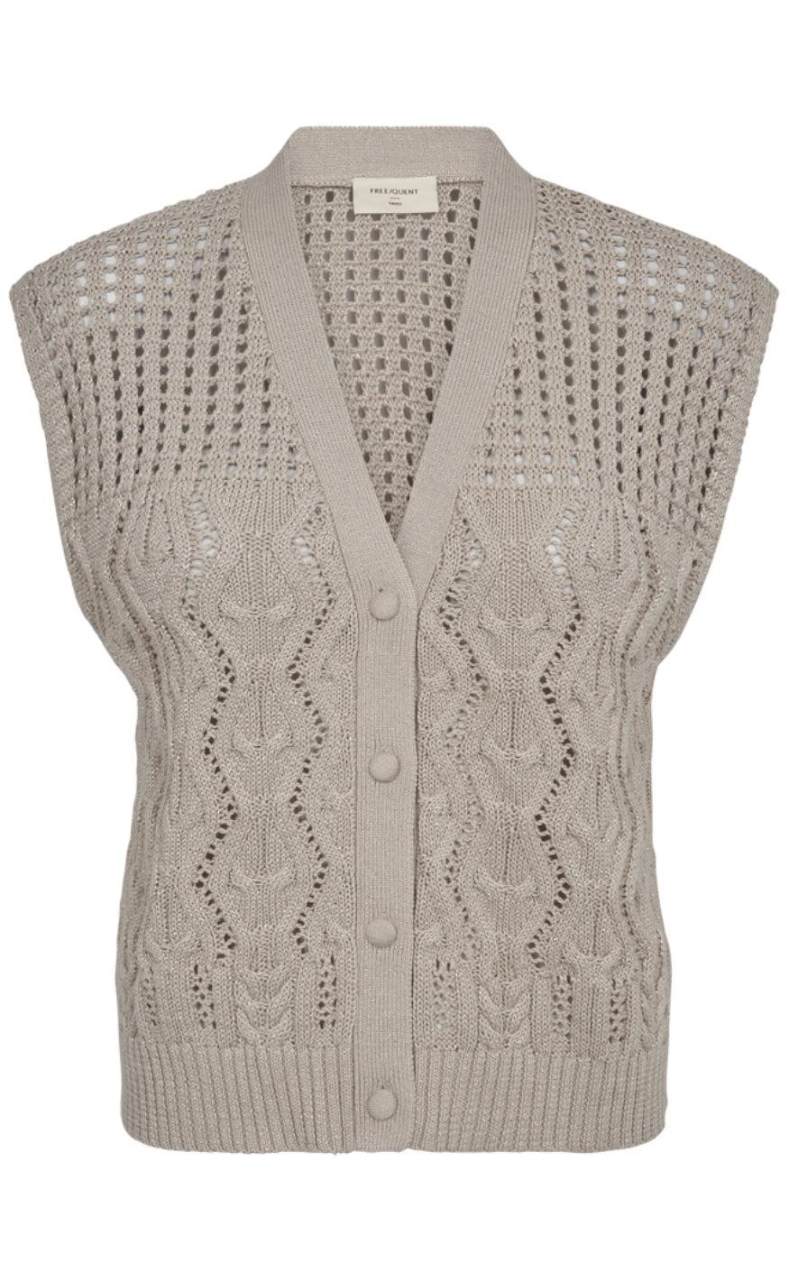 Freequent Vest - Limbo - Simply Taupe w. Gold