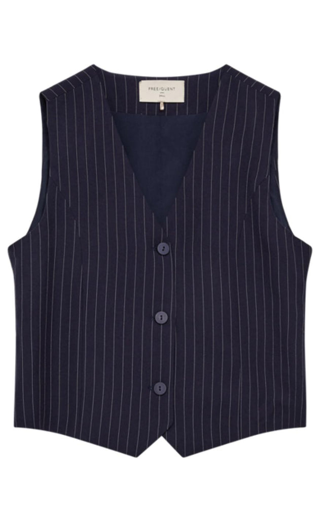 Freequent Vest - Mynte - Salute w. Star Off-white