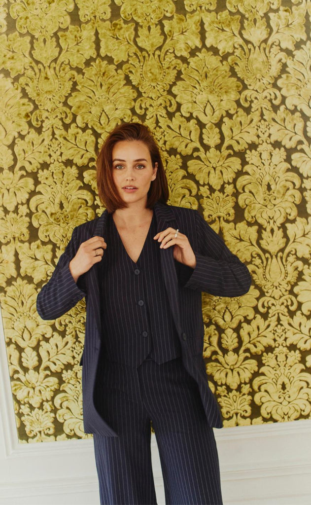 Freequent Vest - Mynte - Salute w. Star Off-white