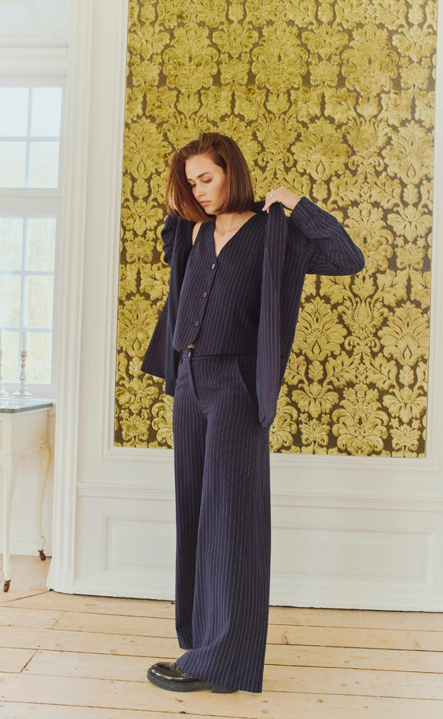 Freequent Vest - Mynte - Salute w. Star Off-white