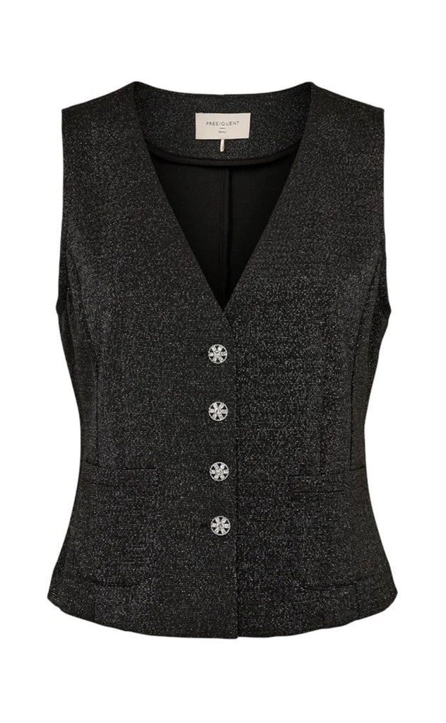 Freequent Vest - Nannilux - Black w. Silver