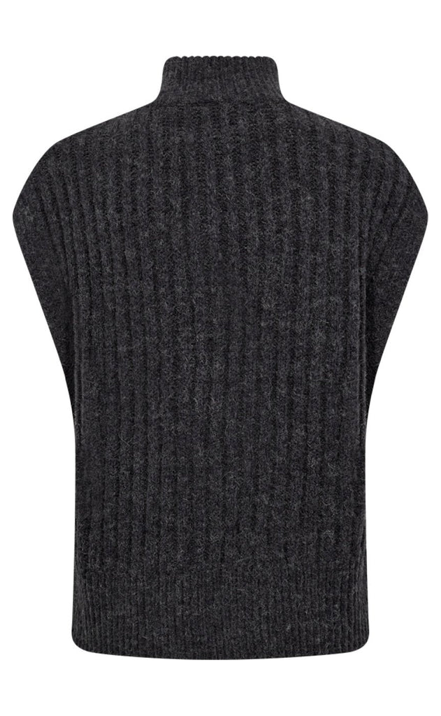 Freequent Vest - Sila - Dark Grey Melange