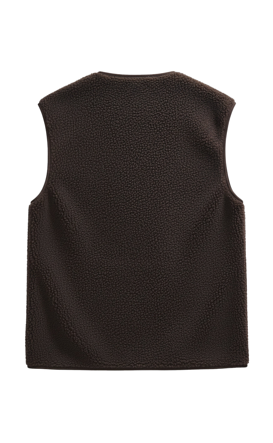 Freequent Vest - Teddy - Coffee Bean
