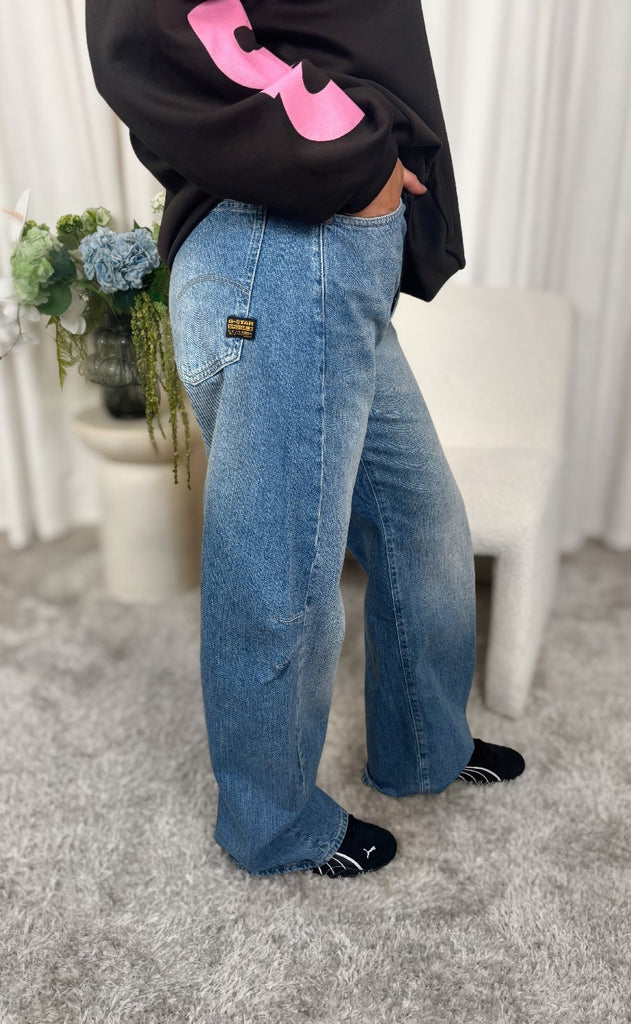 G-STAR Bukser - Bowey Boyfriend - Faded Rhine Blue