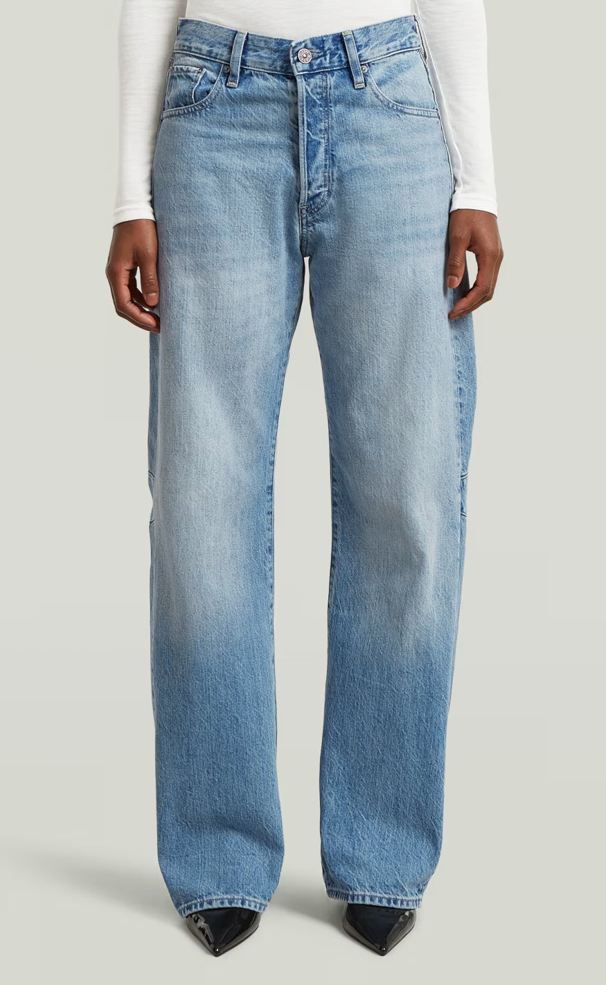 G-STAR Bukser - Bowey Boyfriend - Faded Rhine Blue