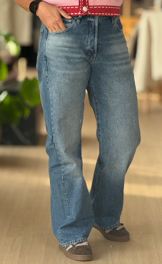 G-STAR Bukser - Bowey Boyfriend - Faded Rhine Blue