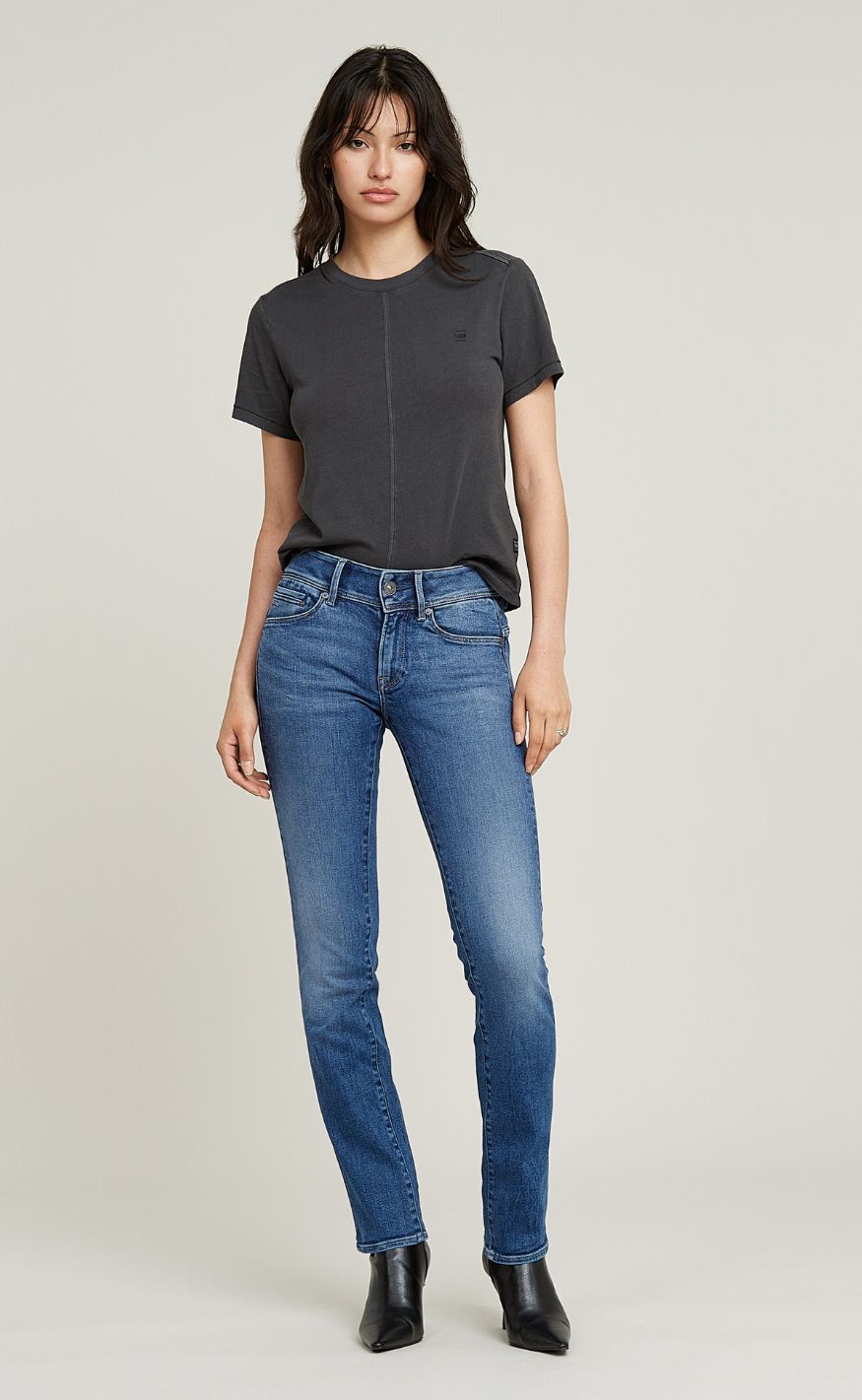 G-STAR T-Shirt - Overdyed r t wmn - DK Black GD