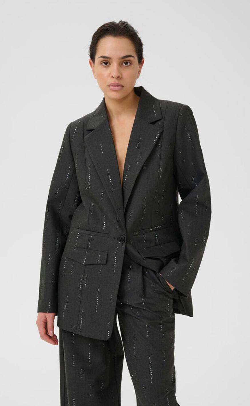 Gestuz Blazer - Adira - Dark Grey Melange