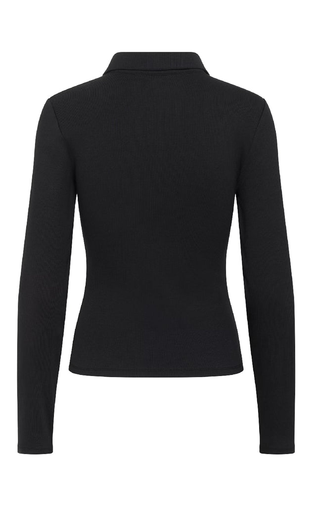 Gestuz Bluse - Drew LS Polo - Black