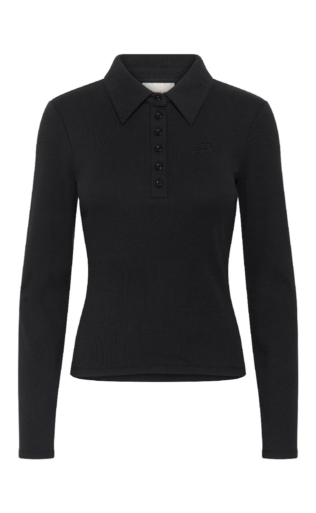 Gestuz Bluse - Drew LS Polo - Black
