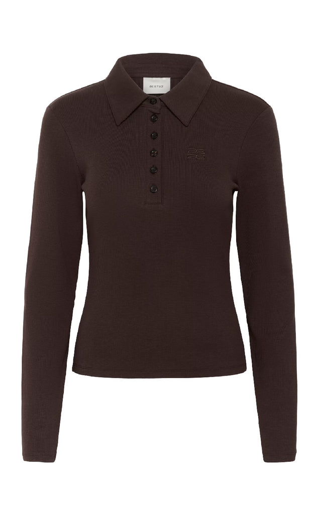 Gestuz Bluse - Drew LS Polo - Mole