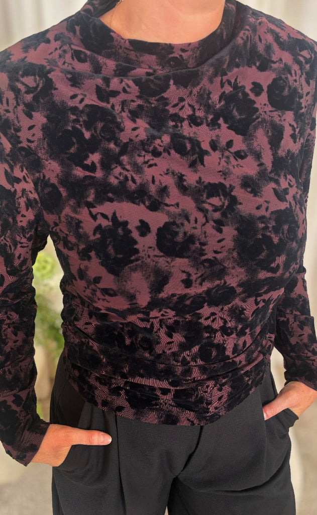 Gestuz Bluse - Flora - Aronia / Black