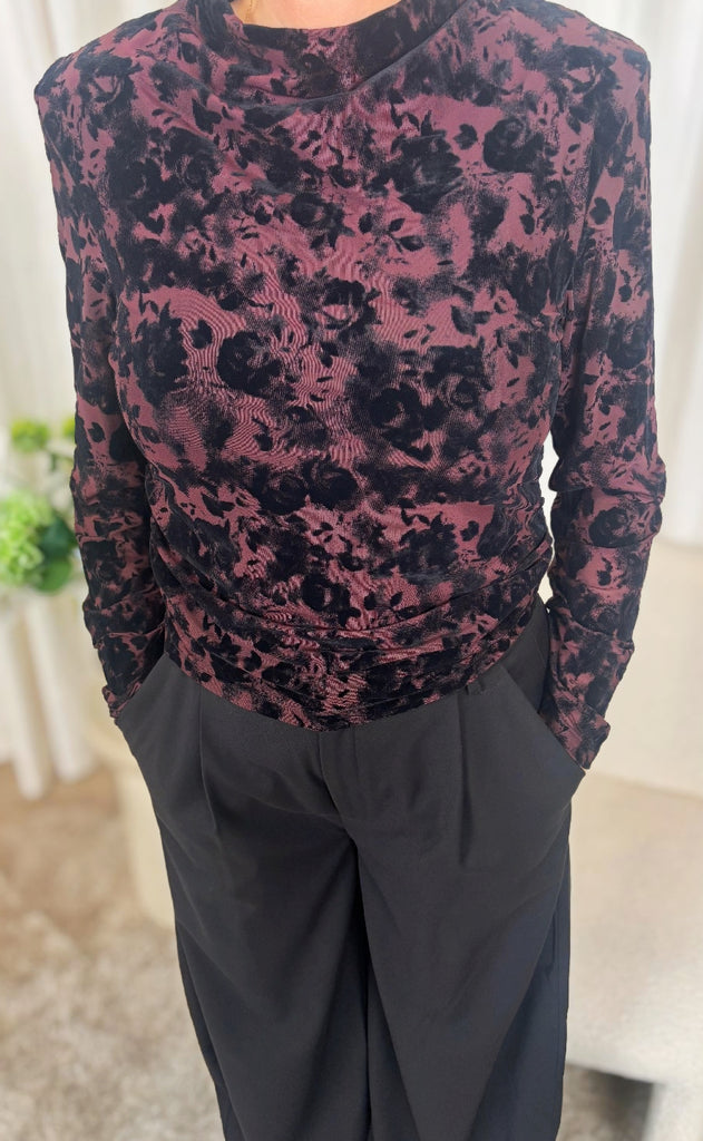 Gestuz Bluse - Flora - Aronia / Black