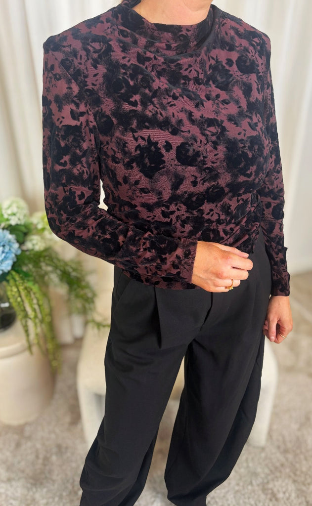 Gestuz Bluse - Flora - Aronia / Black