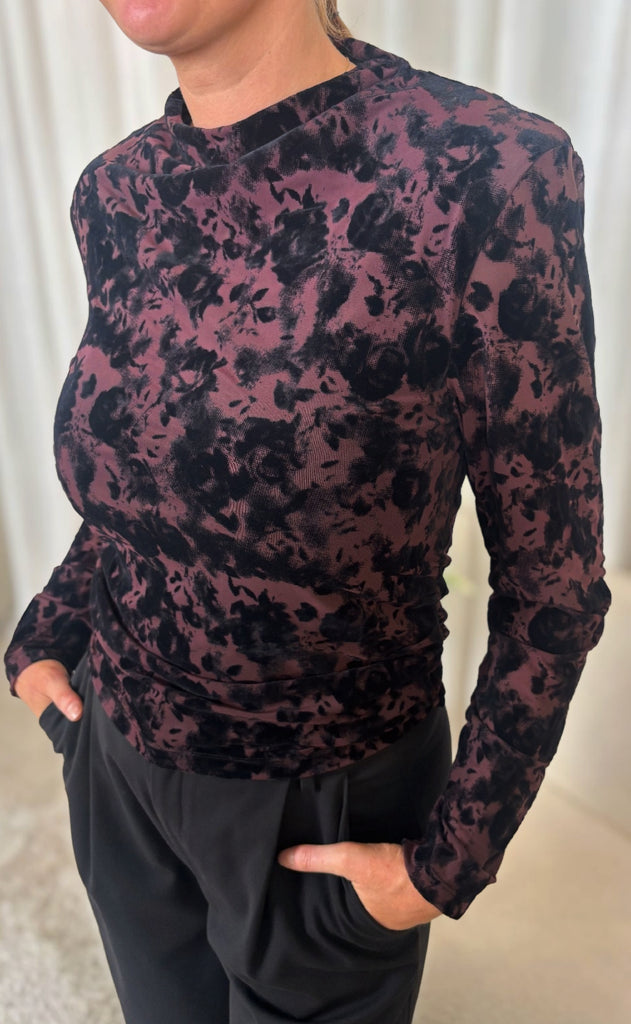 Gestuz Bluse - Flora - Aronia / Black