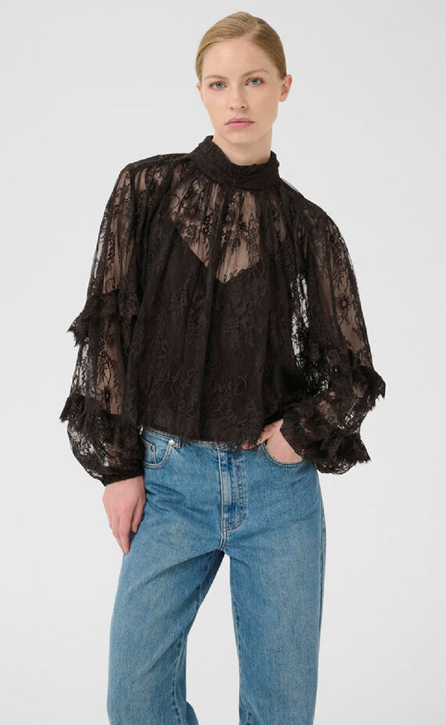 Gestuz Bluse - Lami - Ganache