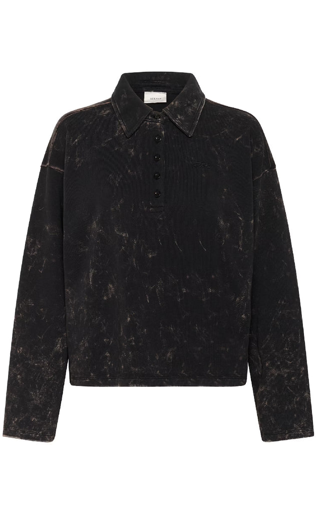 Gestuz Bluse - Neia - Black Brown Washed