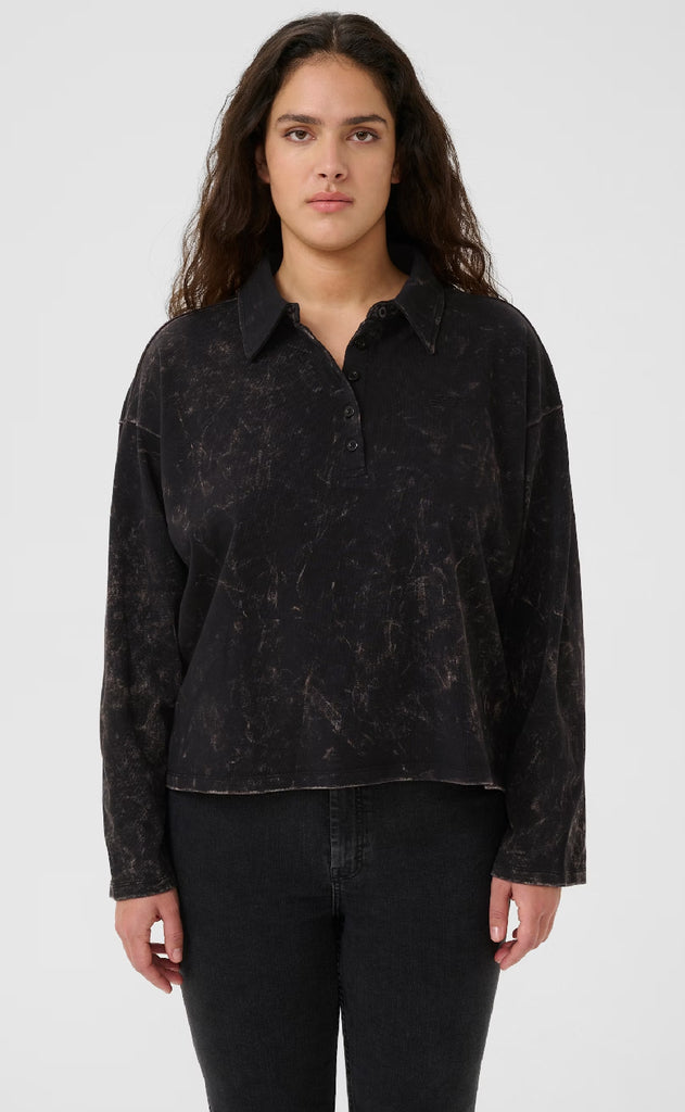 Gestuz Bluse - Neia - Black Brown Washed