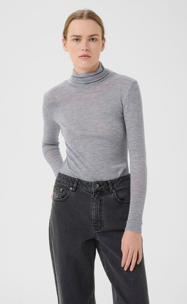 Gestuz Bluse - Ninia - Grey Melange