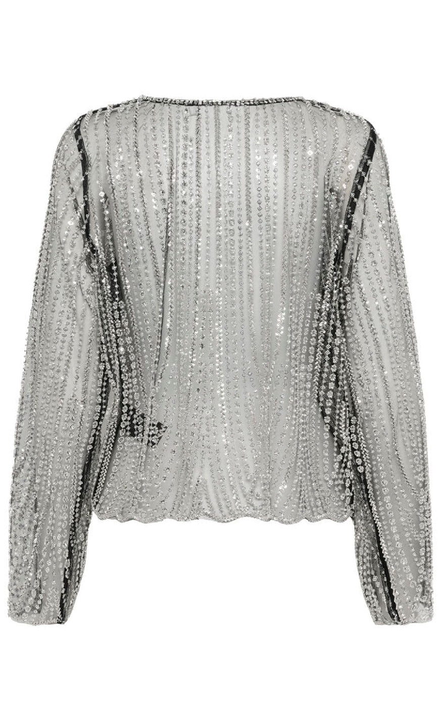 Gestuz Bluse - Sibba - Black/Silver