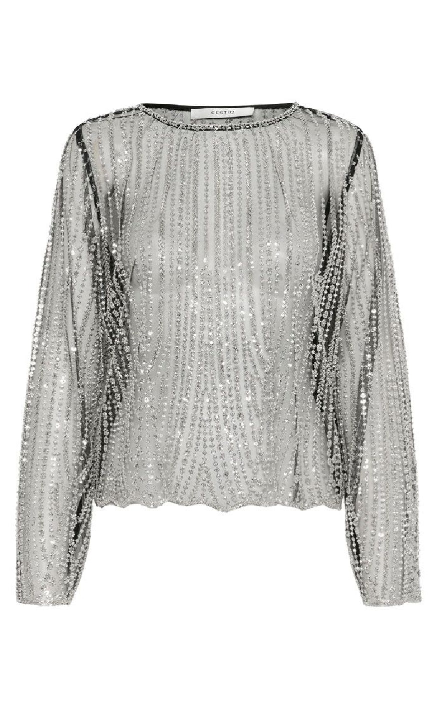 Gestuz Bluse - Sibba - Black/Silver