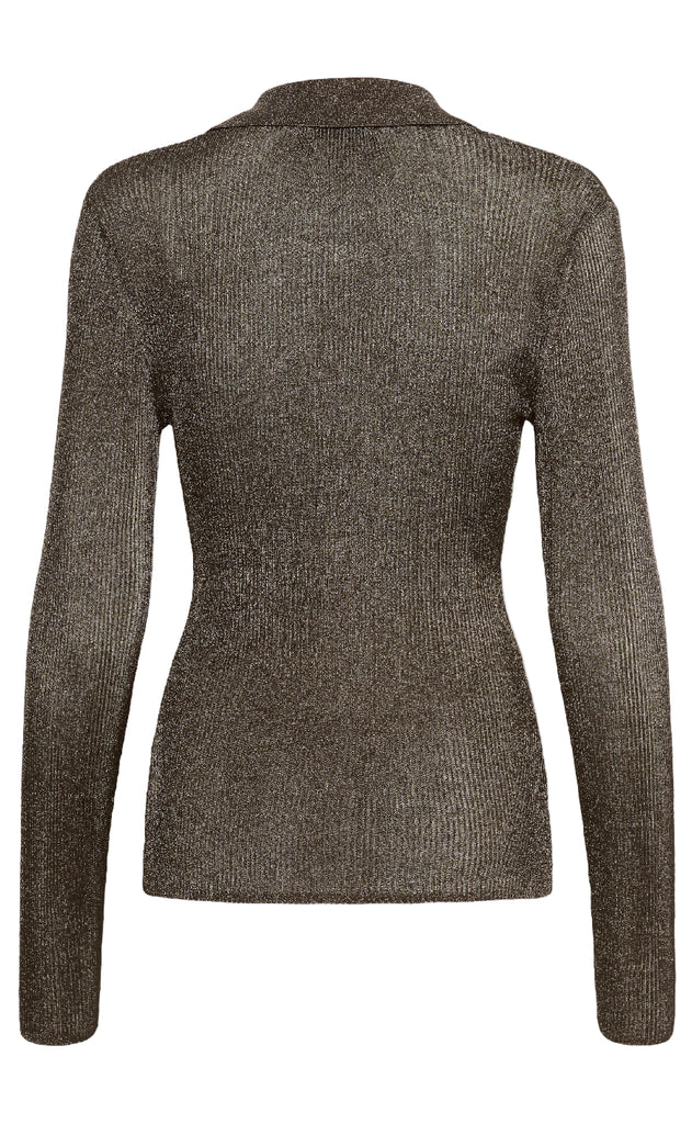 Gestuz Bluse - Silvi - Warm grey metallic