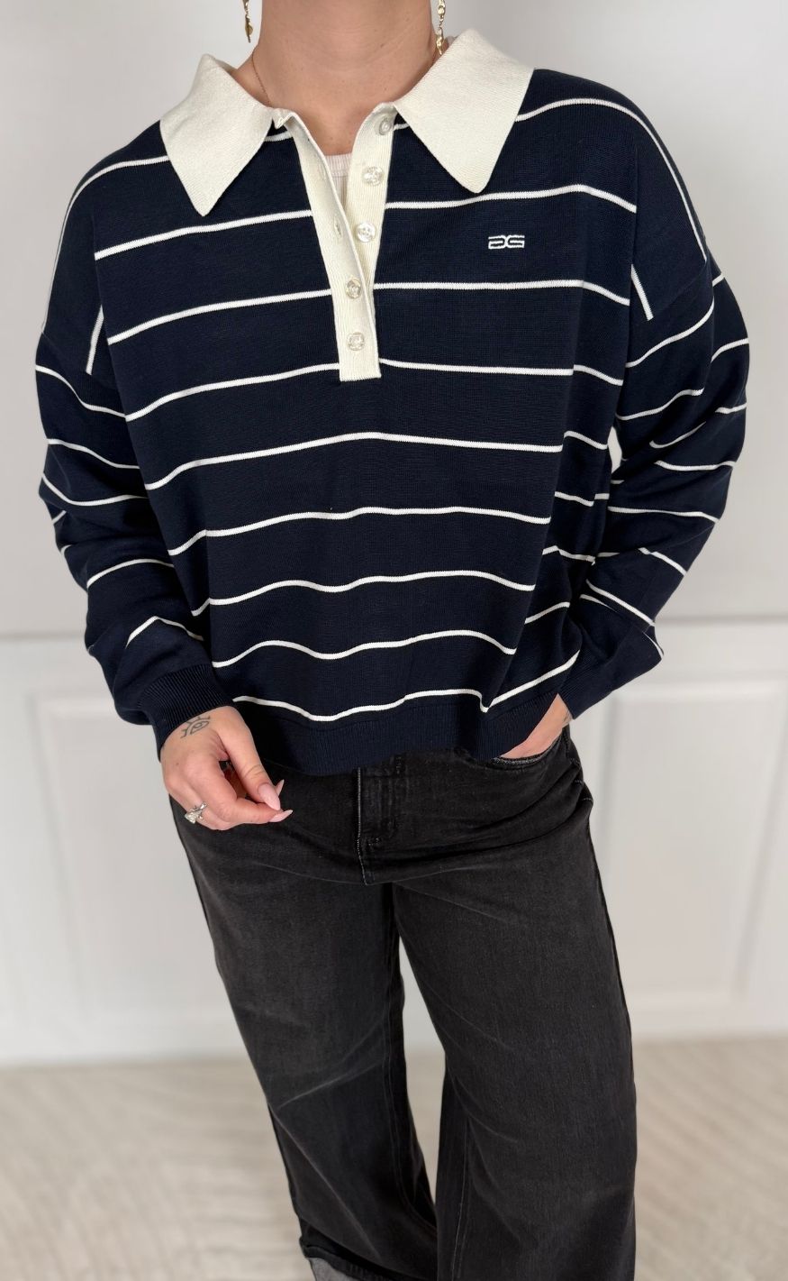 Gestuz Bluse - Taige - Skycaptain Striped