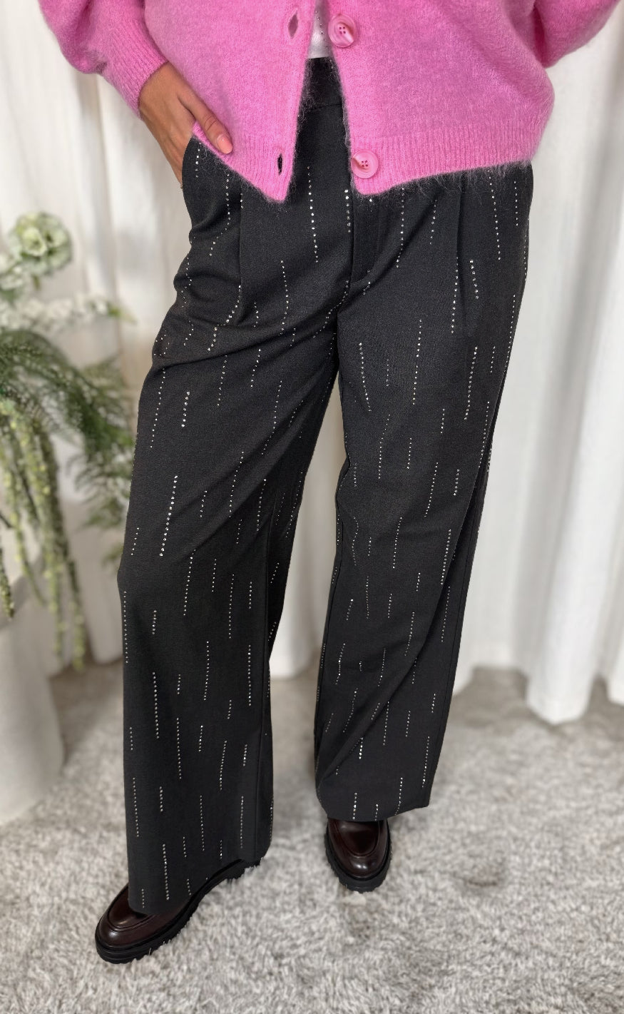 Gestuz Bukser - Adira - Dark Grey Melange