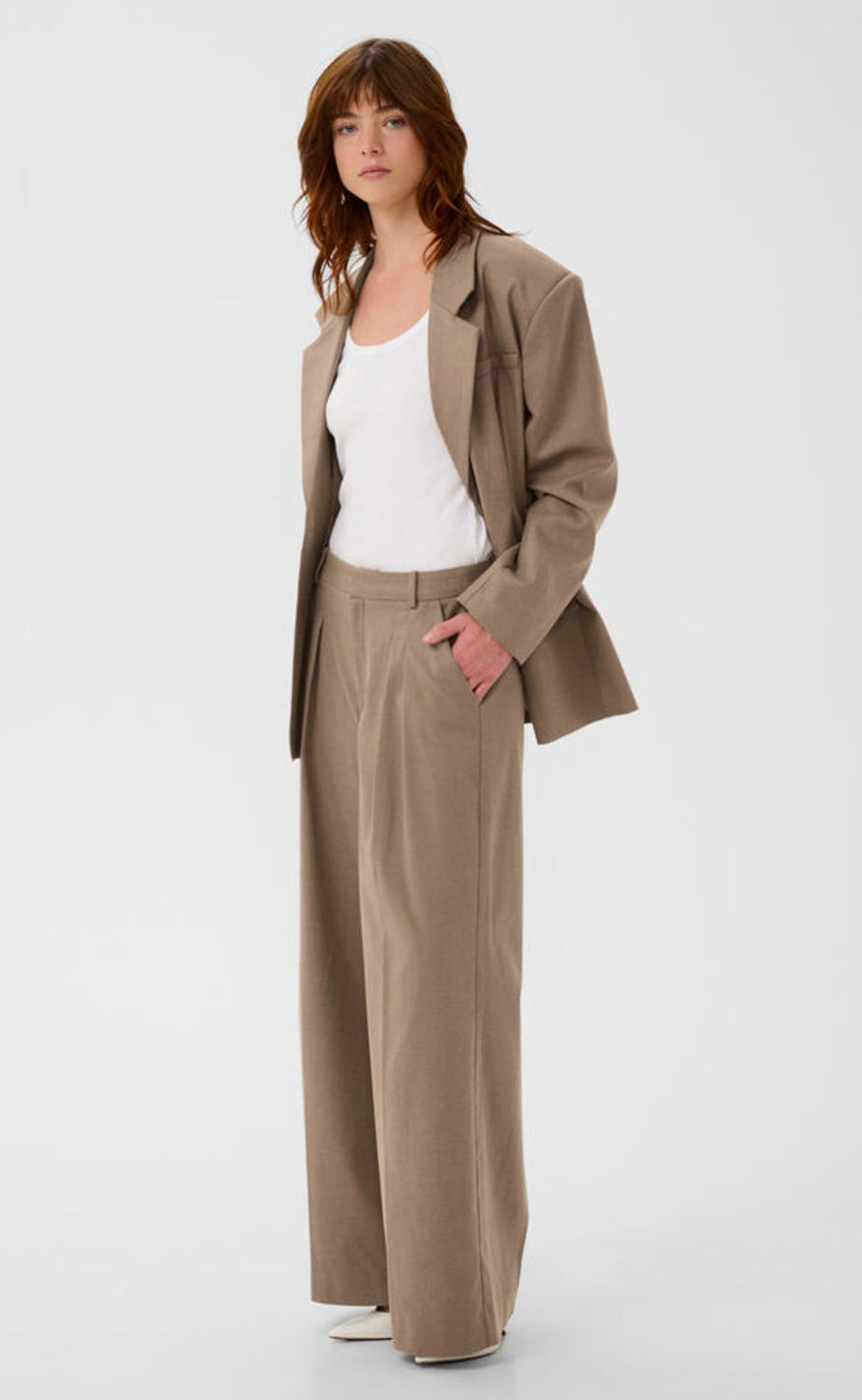 Gestuz Bukser - Cacia - Dark Timberwolf Melange