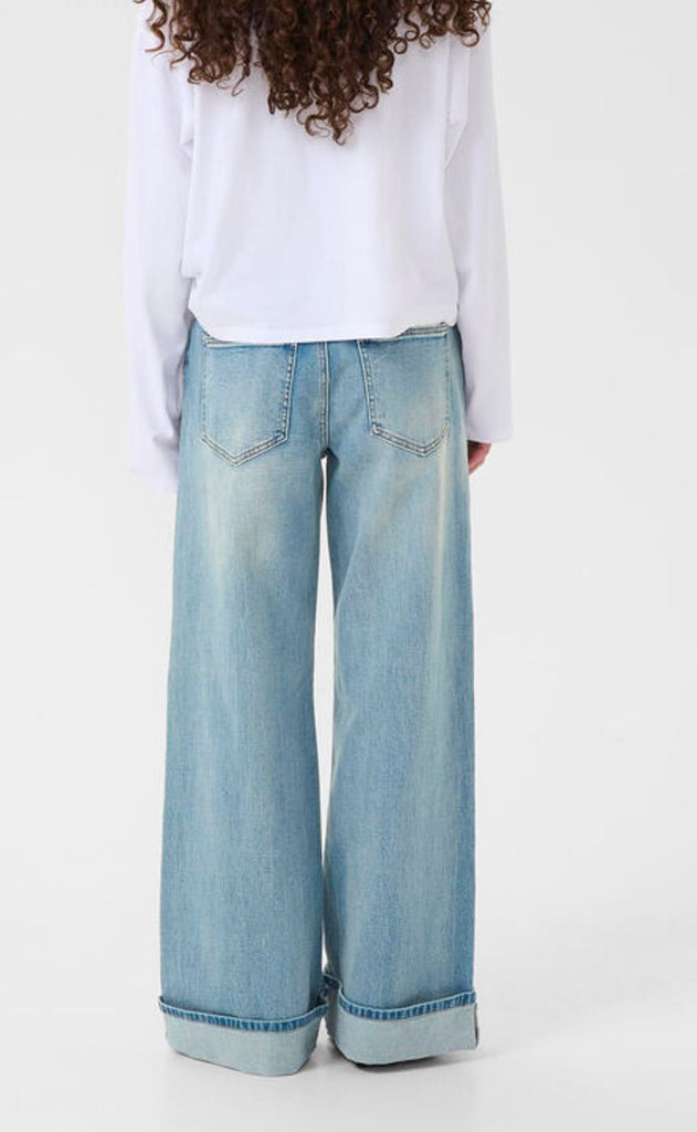 Gestuz Bukser - Sara HW Wide - Washed Blue