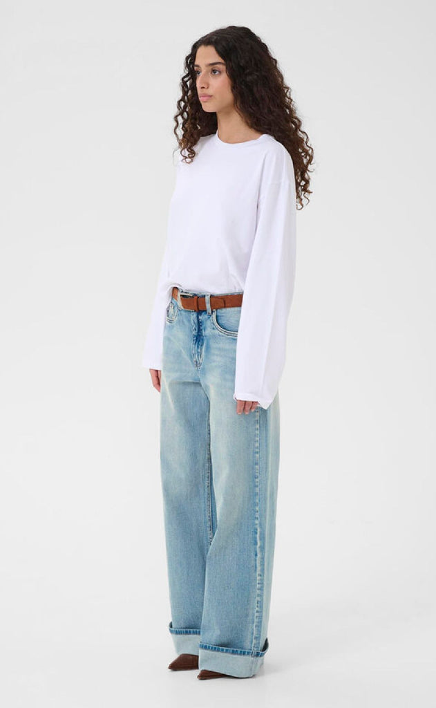 Gestuz Bukser - Sara HW Wide - Washed Blue