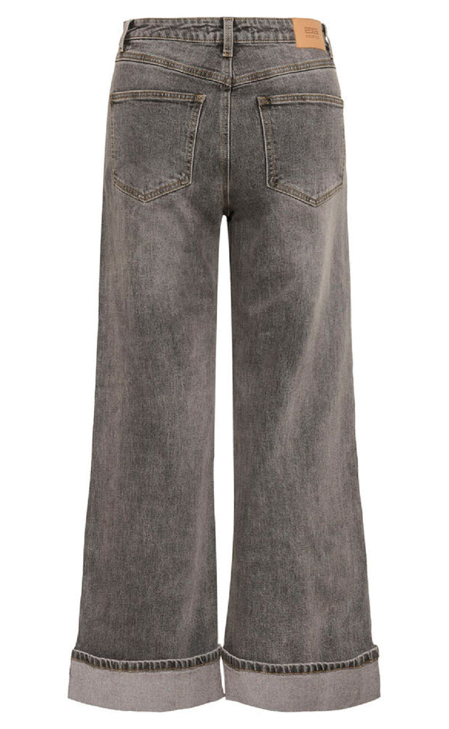 Gestuz Bukser - Sara HW Wide - Washed Light Grey