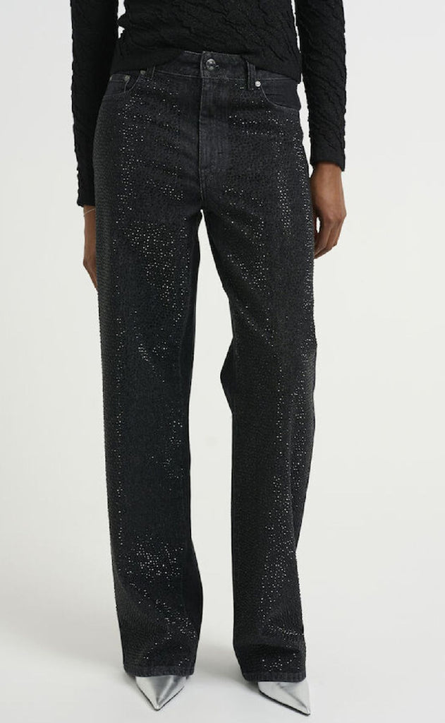 Gestuz Bukser - Zora - Dark black wash