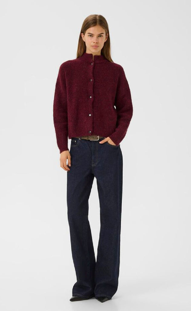 Gestuz Cardigan - Alpha - Blood Red Melange