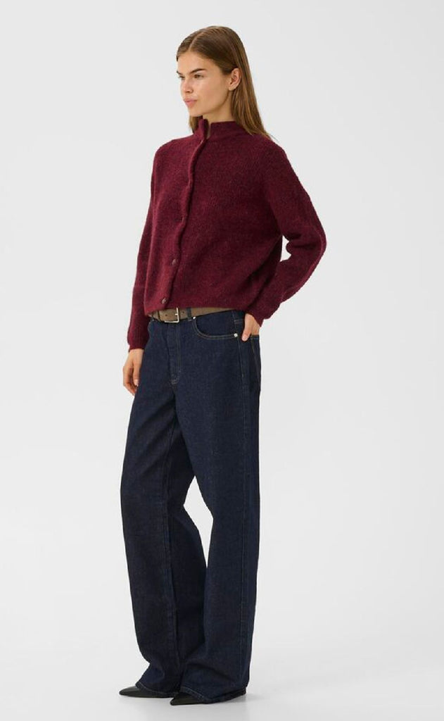 Gestuz Cardigan - Alpha - Blood Red Melange