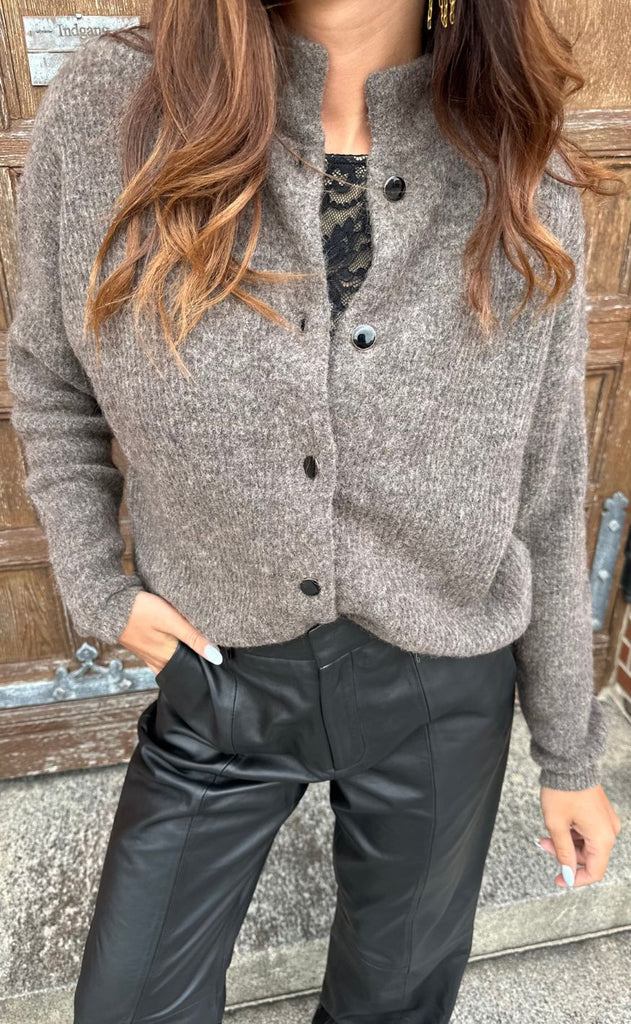 Gestuz Cardigan - Alpha - Chestnut Melange