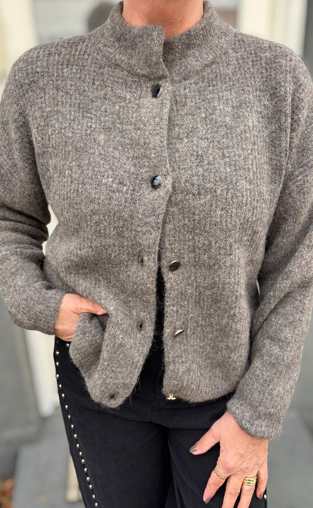 Gestuz Cardigan - Alpha - Chestnut Melange