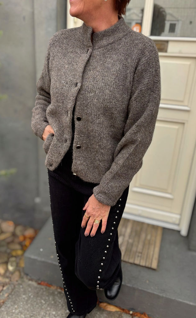 Gestuz Cardigan - Alpha - Chestnut Melange