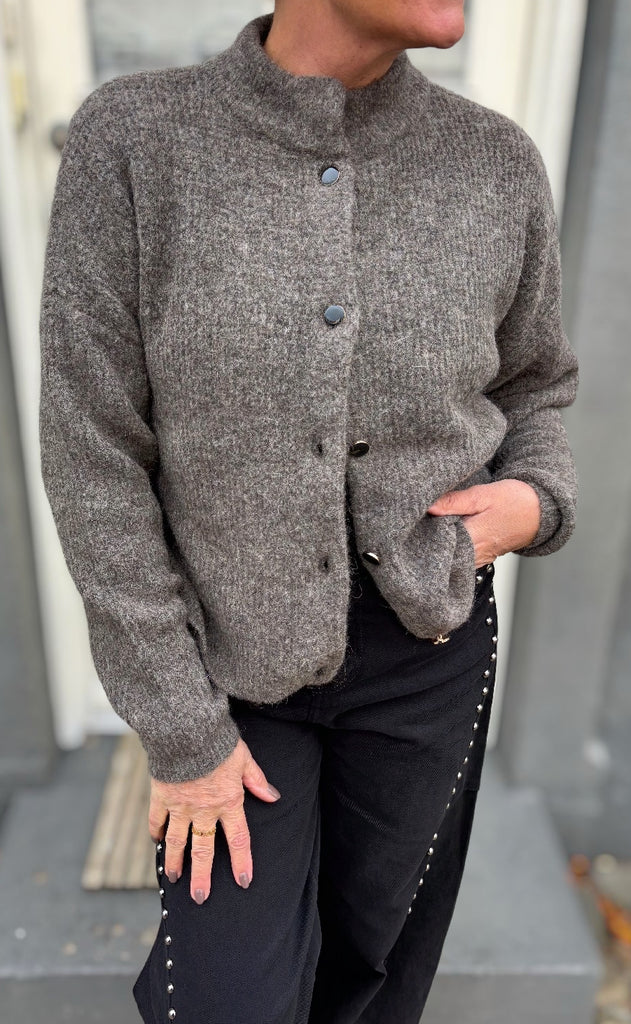Gestuz Cardigan - Alpha - Chestnut Melange