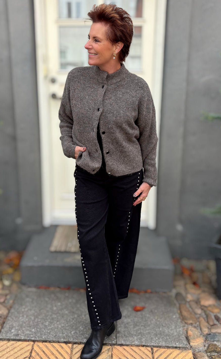 Gestuz Cardigan - Alpha - Chestnut Melange