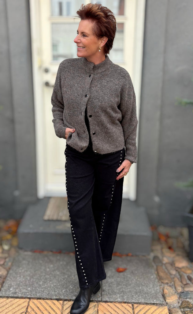 Gestuz Cardigan - Alpha - Chestnut Melange