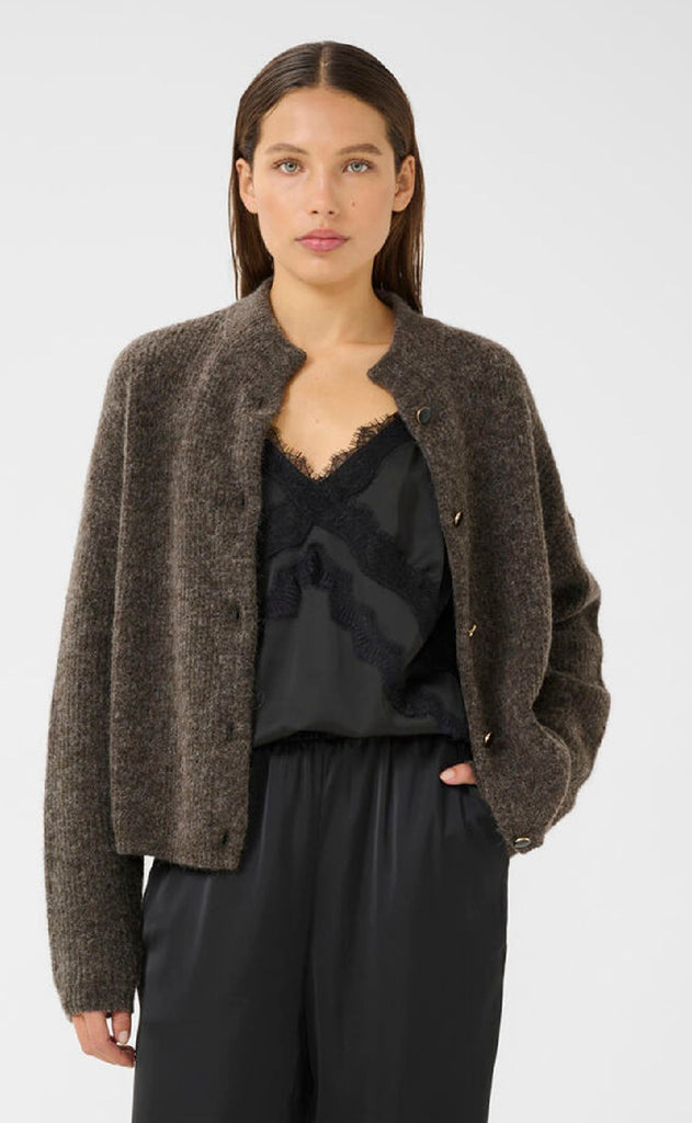 Gestuz Cardigan - Alpha - Chestnut Melange