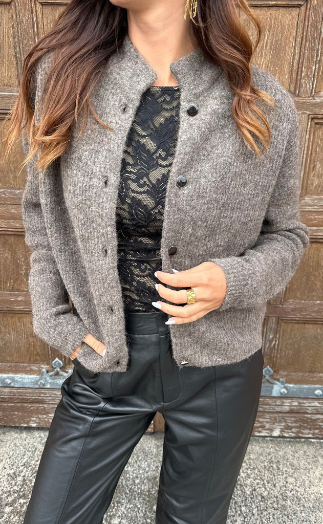 Gestuz Cardigan - Alpha - Chestnut Melange