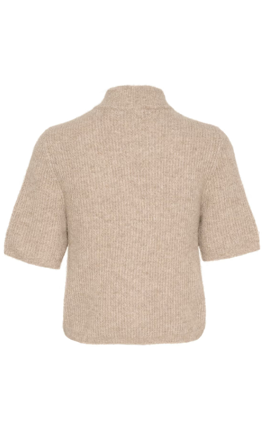 Gestuz Cardigan - Alpha SS - Warm Sand Melange