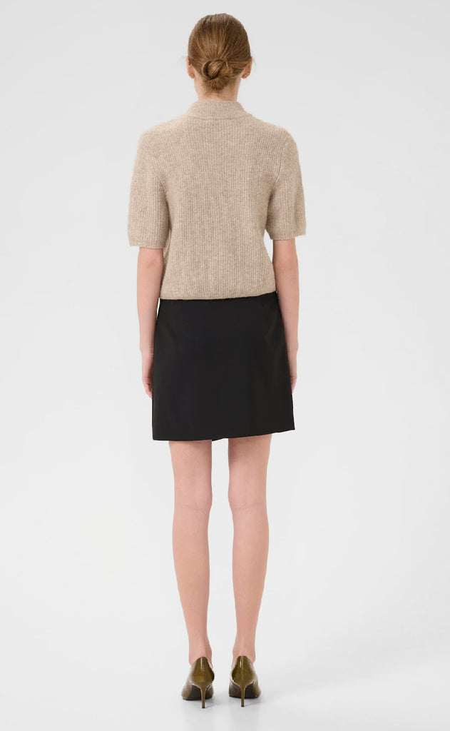 Gestuz Cardigan - Alpha SS - Warm Sand Melange