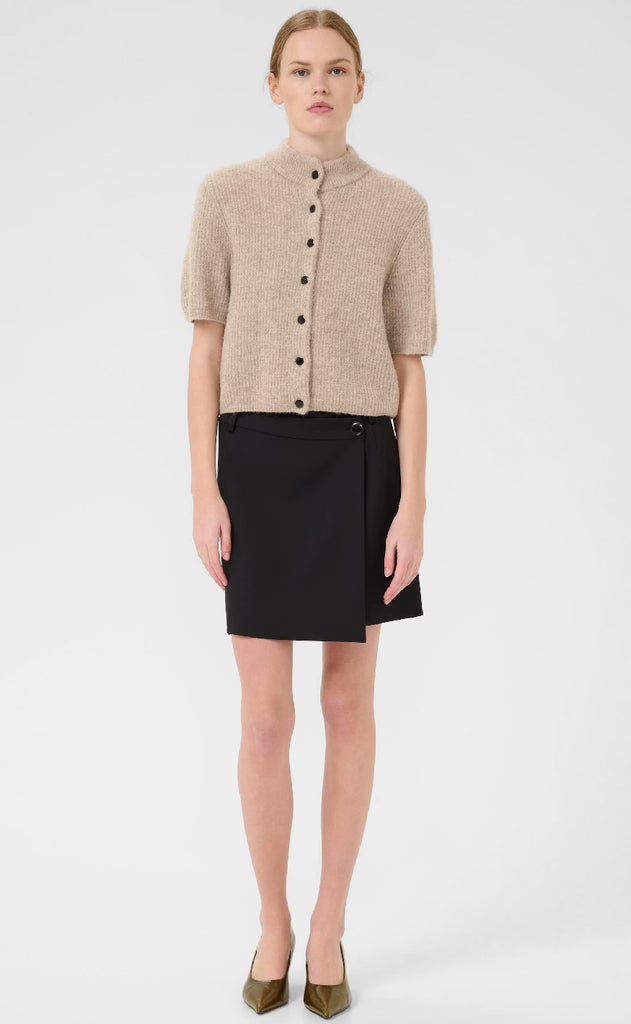 Gestuz Cardigan - Alpha SS - Warm Sand Melange