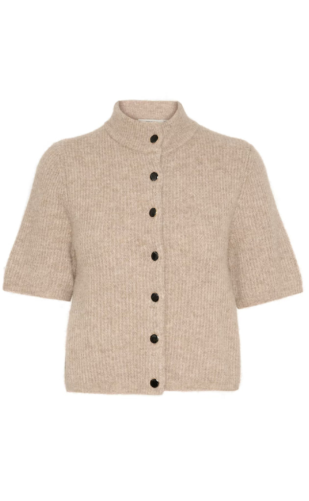 Gestuz Cardigan - Alpha SS - Warm Sand Melange