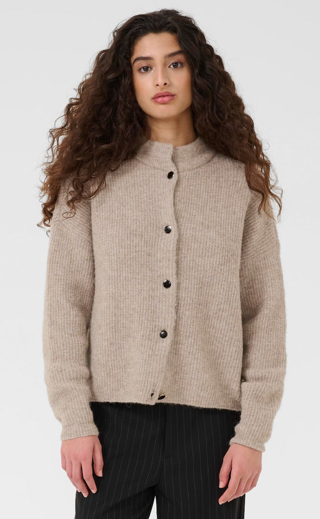 Gestuz Cardigan - Alpha - Warm Sand Melange