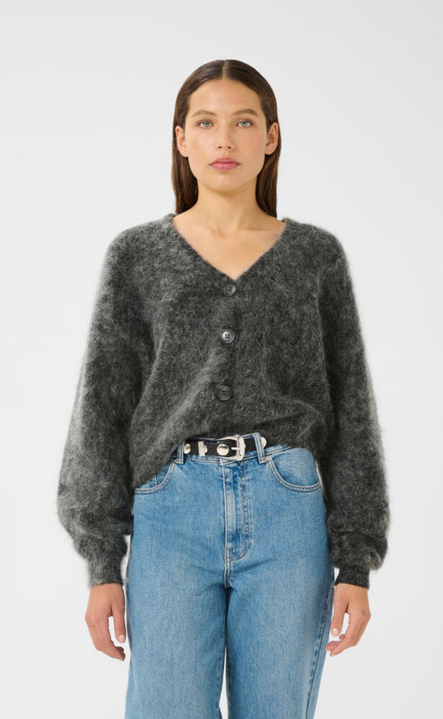Gestuz Cardigan - Debbie - Charcoal Melange