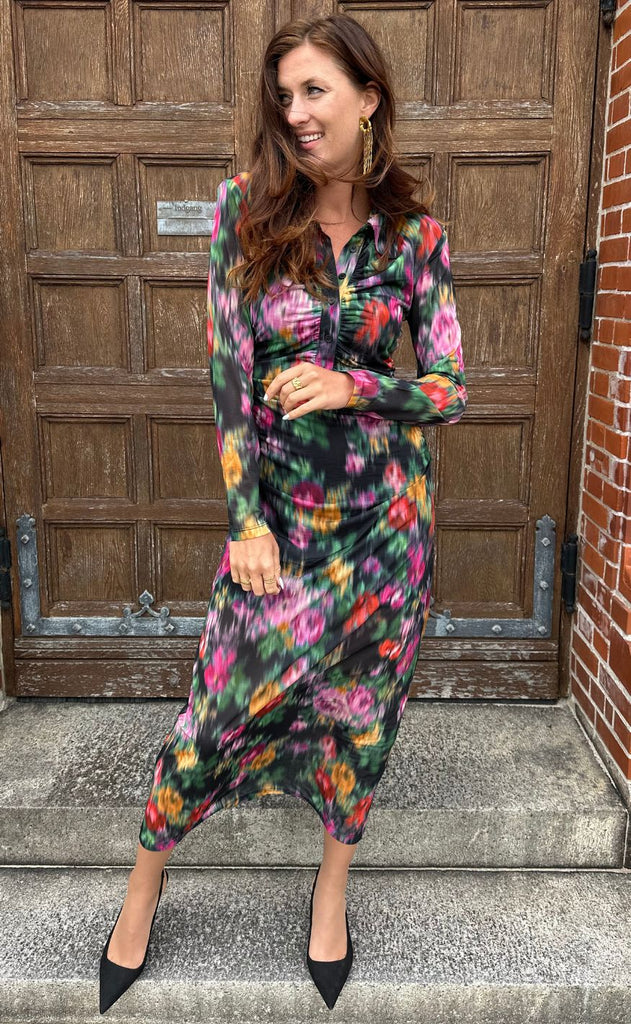 Gestuz Kjole - Fadia - Red Faded Flower